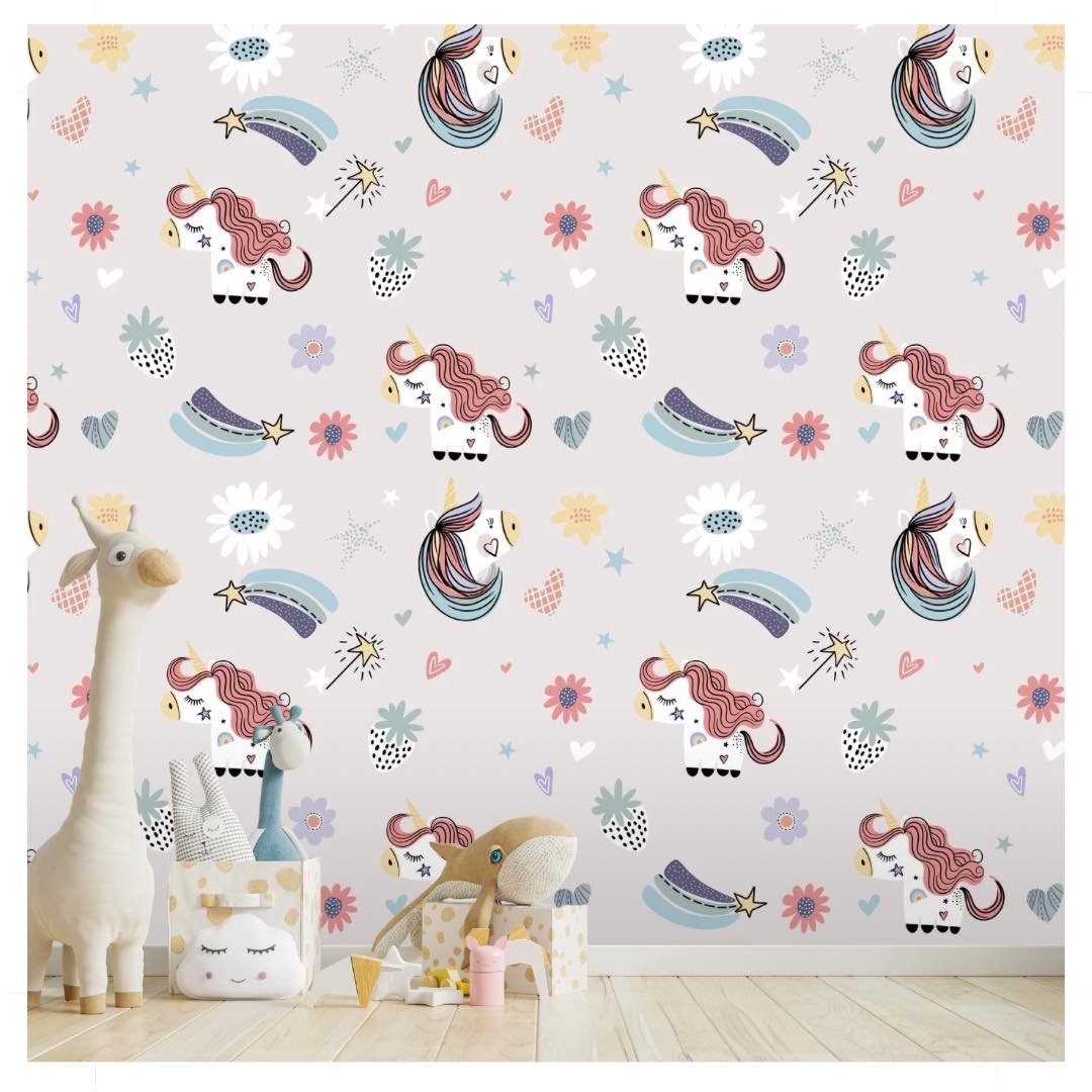 Unicorn Garden of Hearts